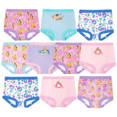 Image of Disney girls Princess Toddler Potty Training Pant and Starter Kit Includes Stickers & Tracking Chart Sizes 2t, 3t, 4t