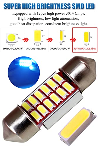 Bombilla LED DE3175 Azul 31mm Festoon CANBUS 12-SMD miniatura 3