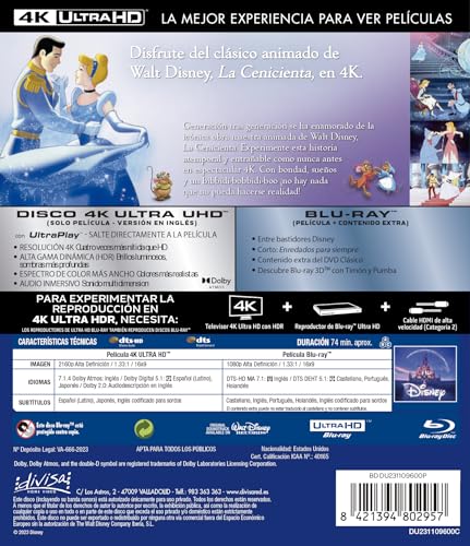 La Cenicienta (Cinderella) (4K UHD + Blu-ray)