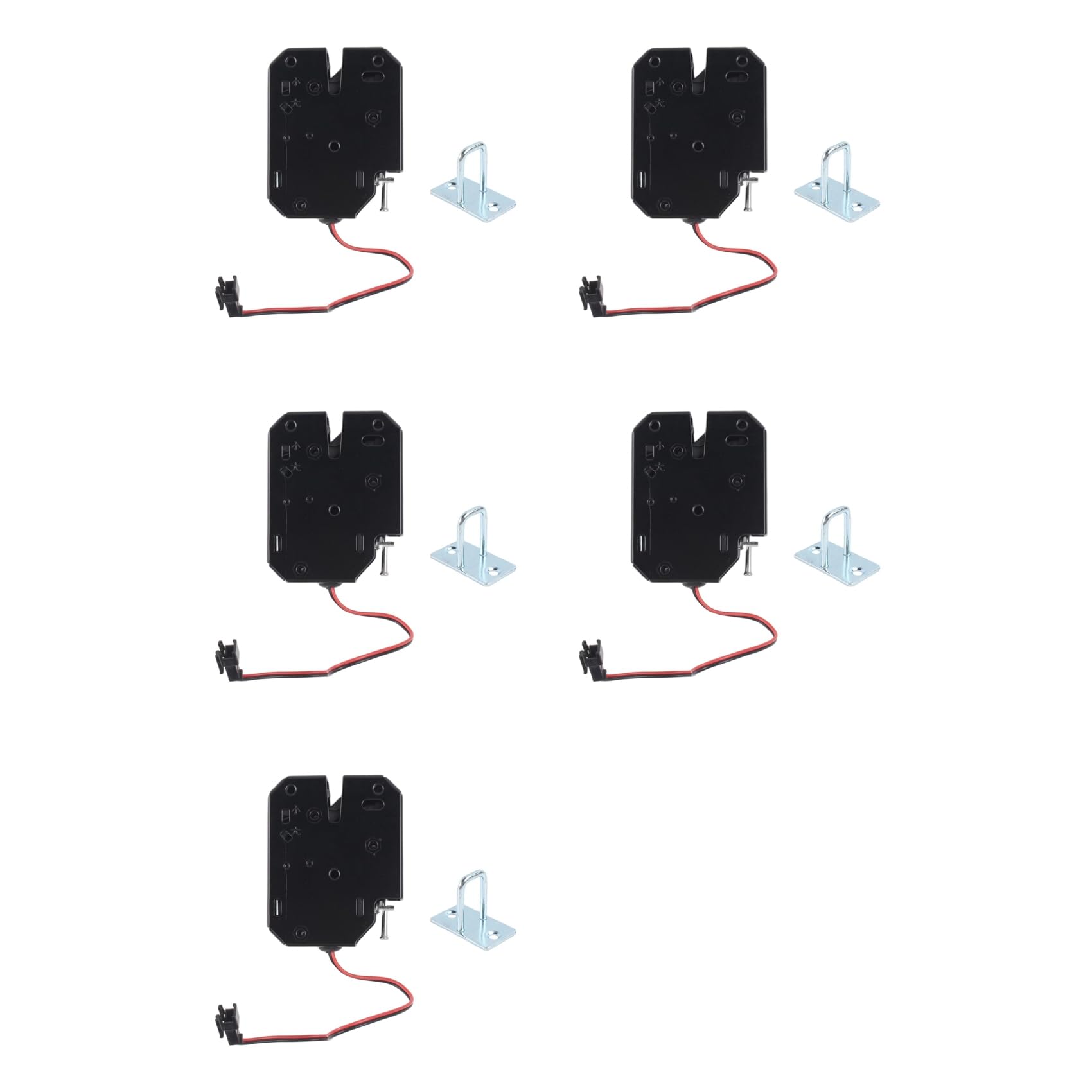Ctrlzs 5X 12V 2A Electric Magnetic Lock Fail Safe Holding Force Electromagnetic Door Access Control System Cabinet Boxes