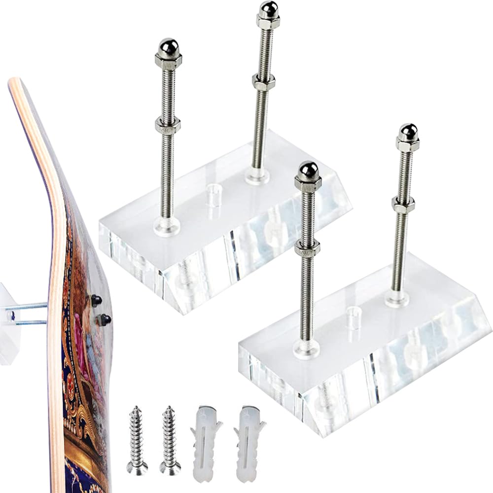 Dtoterul Skateboard muurbeugel acryl 2 stuks Dtoterul Skateboard muurbeugel acryl 2 stuks