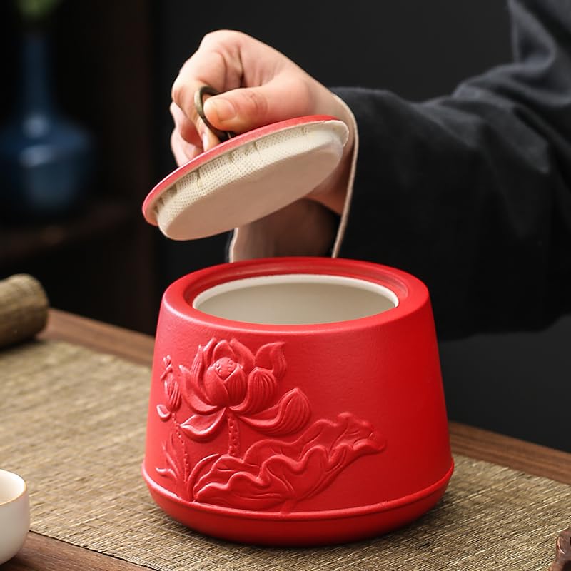 XYNSNDB Słoik cukru Ceramiczne puszki na herbatę Puste puszki Duże, szczelne puszki Puszki odporne na wilgoć Puszki na herbatę do użytku domowego Puszki do przechowywania zielonej herbaty czarnej