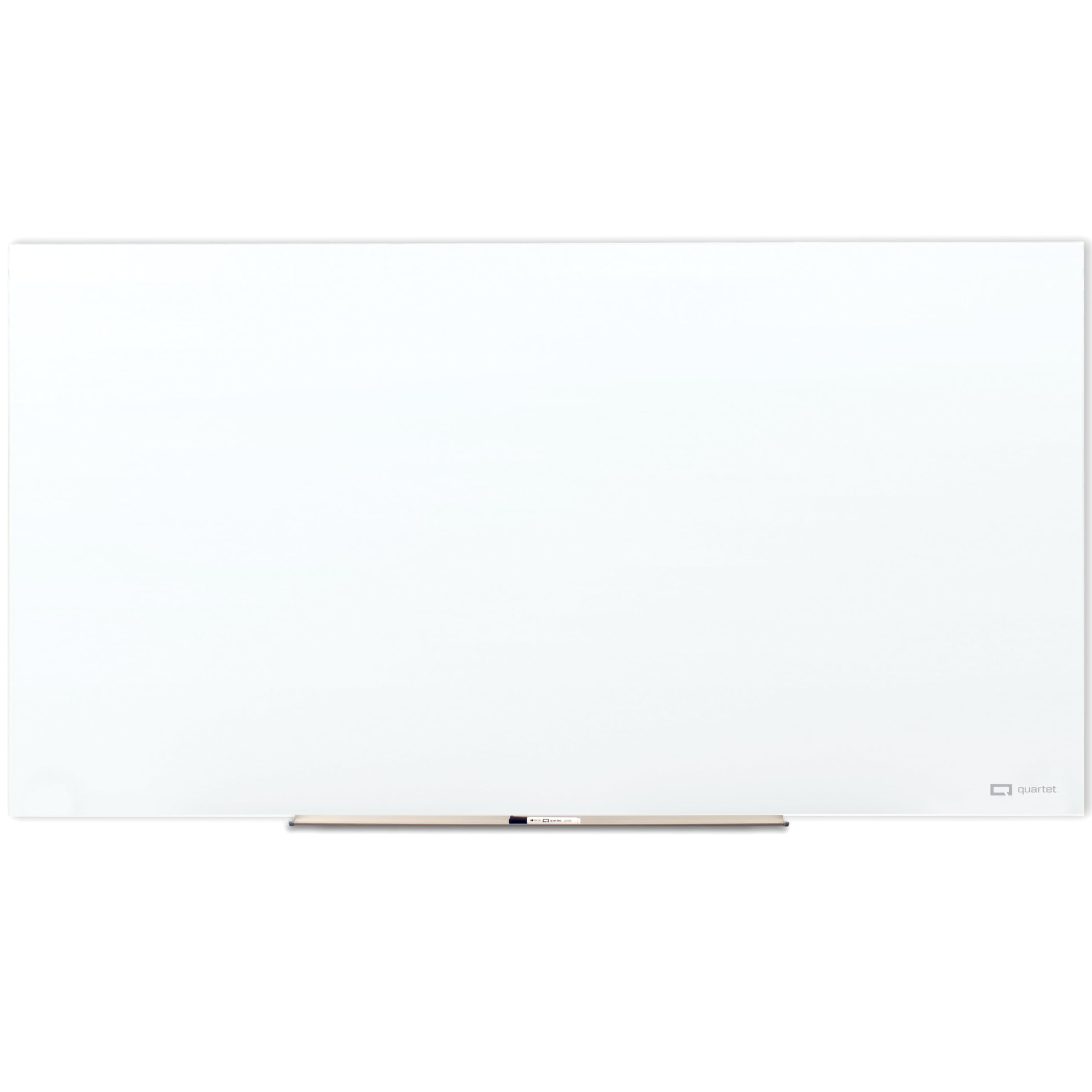 Photo 1 of Quartet Magnetic Glass Dry Erase White Board, 8' x 4' Anti-Glare Whiteboard for Wall, InvisaMount Frameless, White (Q019648F03IMW)