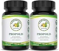 Própolis verde em cápsulas com vitamina E - Concentração 25% em 1000mg por dia (200 cápsulas) 100 dias de suplemento