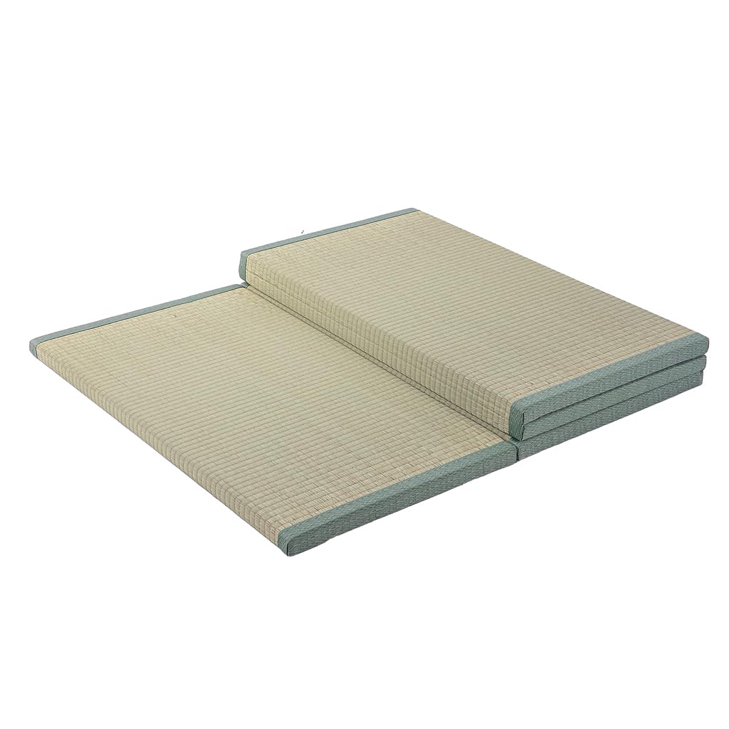 Materassino futon pieghevole giapponese, per dormire, meditazione, yoga, zen, per letto singolo, 75 x 200 x 3,5 cm, erba naturale di rush 3,5 cm di spessore