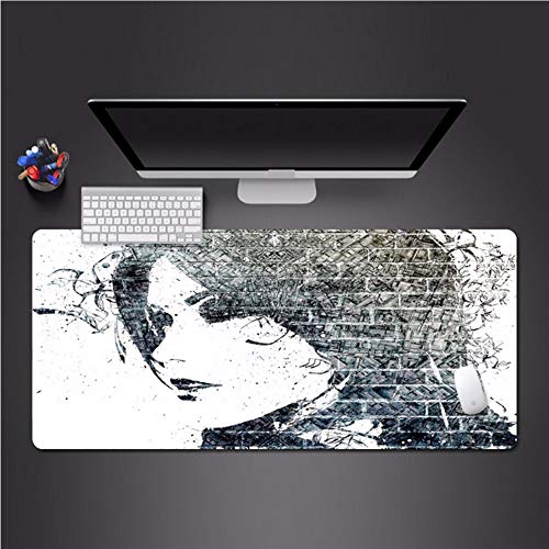 Preisvergleich Produktbild 900 * 300 * 3mm persönlichkeit kunst mädchen mauspad wasserdicht rutschfest waschbar mauspad spielkissen gummi tischset notebook pad netbook pad desktop computer tastatur mauspad