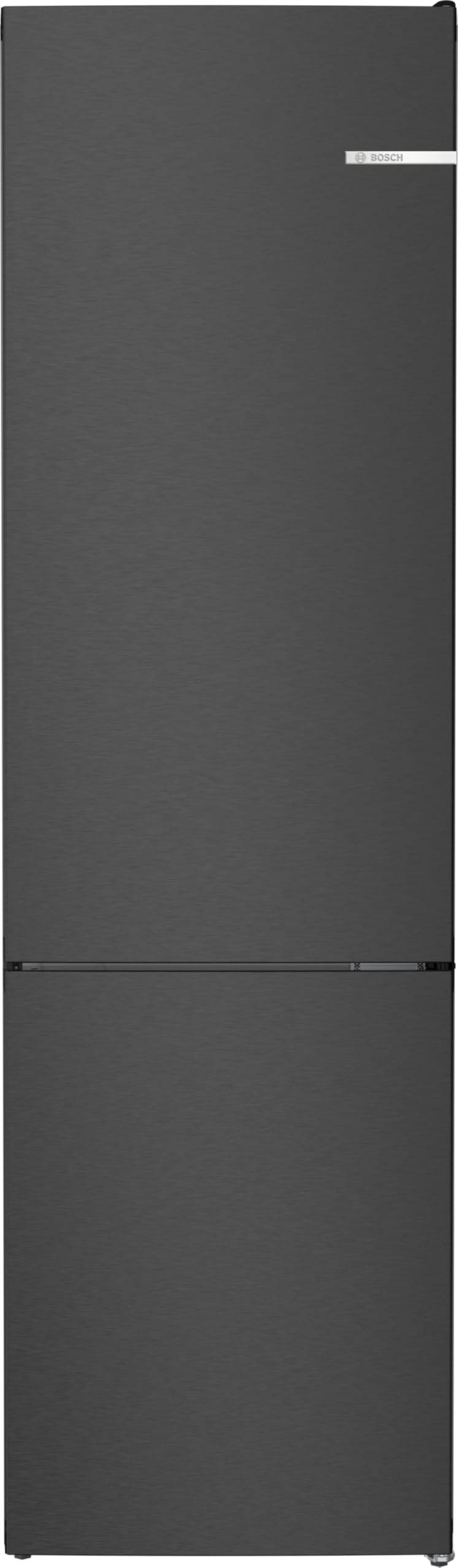 Bosch KGN392XCF Serie 4, Kombi-Kühlschrank freistehend, Total No Frost, VitaFresh XXL: Extra großer Platz für Ihre frischen Lebensmittel, PerfectFit, LED-Licht, Stahl, 203 x 60 cm