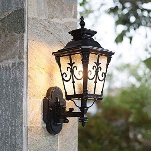 Lámpara de pared exterior de acrílico con acabados de cristal de alta gama retro