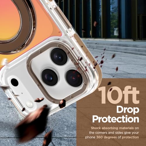 Image of Magnetic for iPhone 17 Pro Case with Stand [Compatible with Magsafe] [Cute Fashion Fluorescent Design] [1 Screen Protector] Slim Translucent Matte Case for iPhone 17 Pro 6.3 inch 2025, Desert