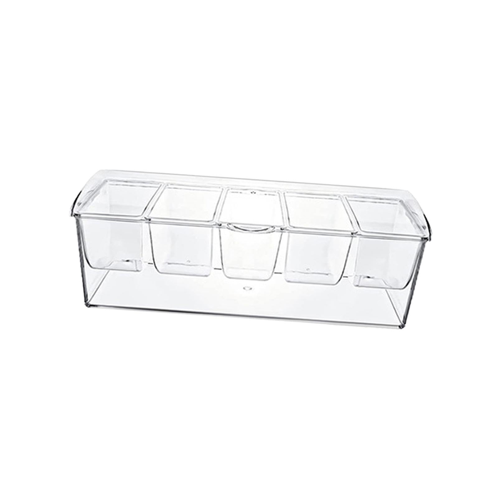 Bandeja enfriada para servir con 5 compartimentos extraíbles para interiores y exteriores