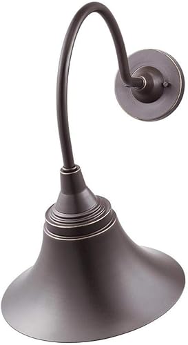 Progress Lighting Glenlake - Farol de pared con cuello de cisne de 19.6 pulgadas de bronce antiguo para exteriores