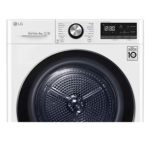 LG-RC80V9AV2W-Secadora-de-ropa-bomba-de-calor-8kg-carga-frontalinteligencia-artificial-62-dB-Color-Blanco