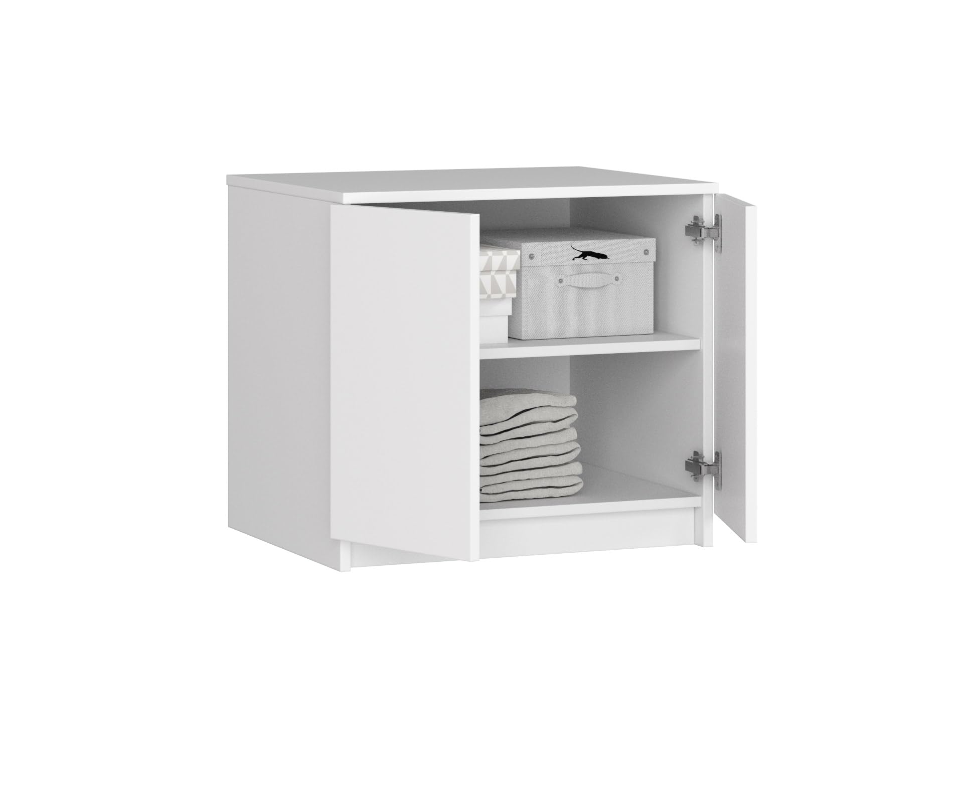 BDW Elegante S60 Star Organizzatore per Guardaroba - Due Ripiani - Ripiani Organizzatori per Guardaroba - Cassetti per Guardaroba Interno - 60x55x51cm - Bianco