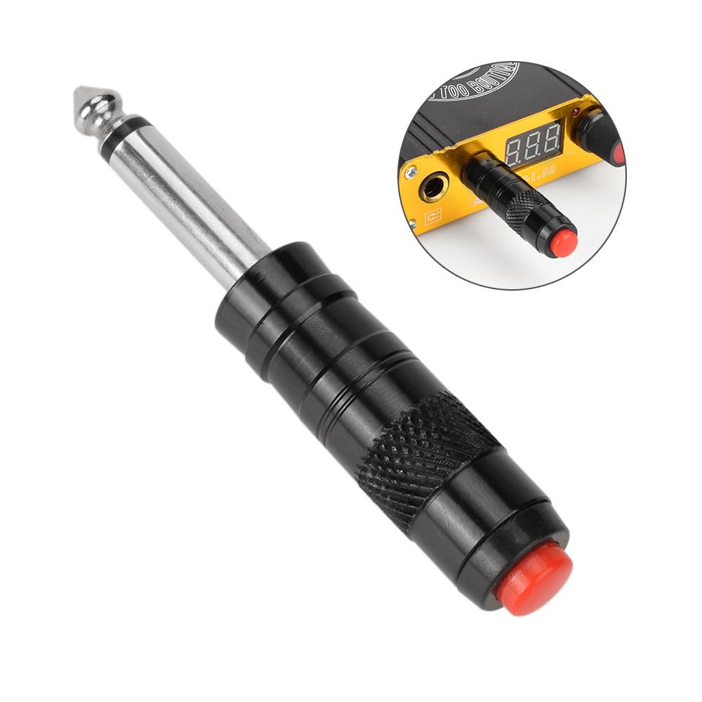 Wireless Tattoo Foot Switch with Manual Button - TTOOGO Portable Stainless Steel Switch for Tattoo Power Supply, 7.4cm Length