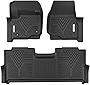 YITAMOTOR Floor Mats Compatible with F250/F350, Custom Fit Floor Liners for 2017-2022 Ford F-250/F-350 SuperCrew Cab, 1st & 2nd Row All Weather Protection , Black