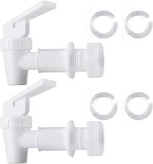 Comprar HUINING Llave de agua de plástico libre de BPA, grifo de agua de repuesto para encimera,jarra de agua dispensador de jarra de agua (2 blancos)