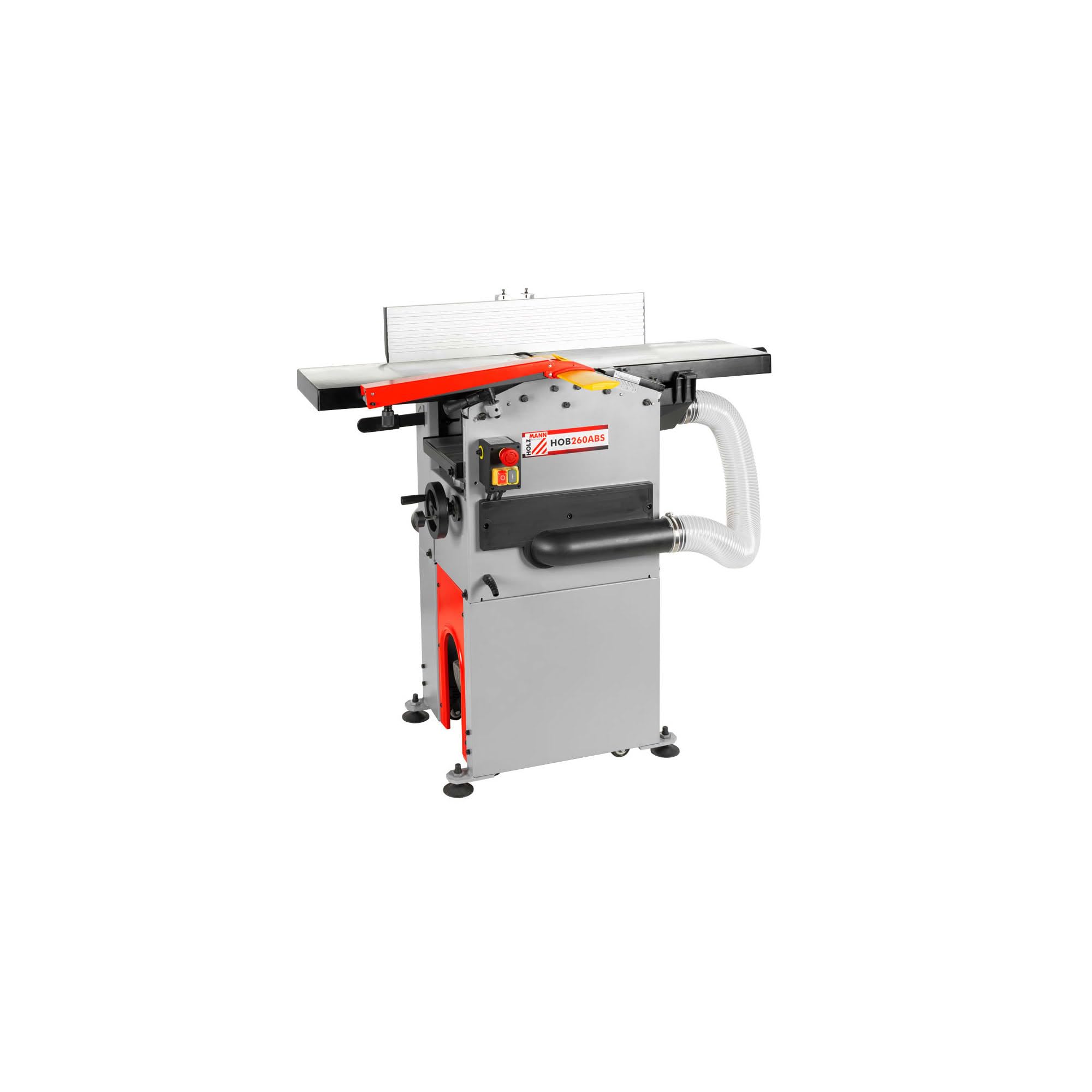 Holzmann HOB260ABS Abricht-Dickenhobelmaschine - 230V mit integriertem Staubsauger, Aluminium-Gusseisen, Industriell, Hobelmaschine mit integrierter Absaugung, Holzwerkzeugmaschine