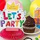 LandReCol 9 Stück Geburtstagsdeko Happy Birthday Deko, Farblich Fröhliche Waben Tischdekoration Für Kindergeburtstage, Schnelle Und Einfache Party Deko Aus Papier