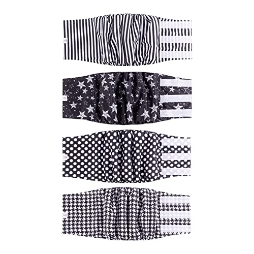 Image of CuteBone Dog Diapers Male 4 Pack Puppy Wraps Reusable Doggie Belly Bands for Male Dogs Small Medium Large