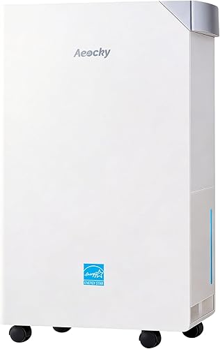 Miniatura 10 de Deshumidificador Energy Star versión 6.0 de 4500 pies cuadrados, deshumidificador inteligente AEOCKY Max de 74 pintas/D con manguera de drenaje,