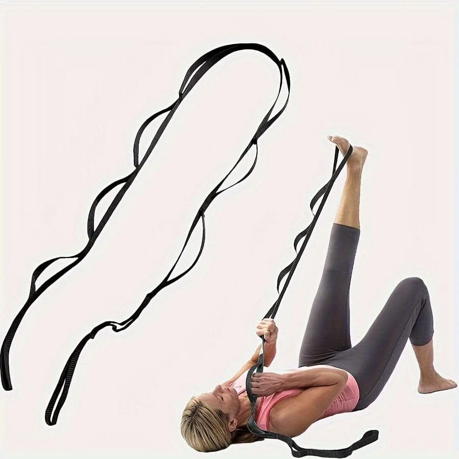 OKO Loop Strap Stretch 10 Loop with Extra Safe Adjustable, Best for Daily Stretching, Physical Therapy, Fitness -Yoga, Exercise, Gym, Dance,-image-0