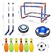 Foneso 3-in-1 Hover Soccer Ball, Kids Toddler Hockey Set with LED Lights,Indoor & Outdoor Toys for Kids, Soccer Gift for 3 4 5 6 7 8 9+ Year Old Boys Girls Birthday Gifts