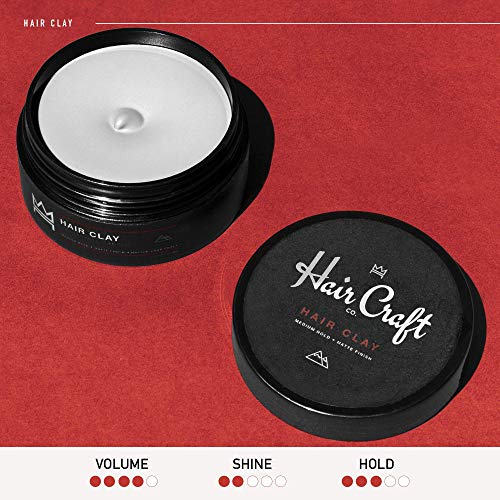 Hair Craft Co. Clay Pomade 2oz - Shine-Free Matte Finish - Medium Hold/Natural Look –Clay Base [Super Dense], Stylist Approved – Ideal for Textured, Thickened & Modern Styles – Unscented - Thumbnail 6