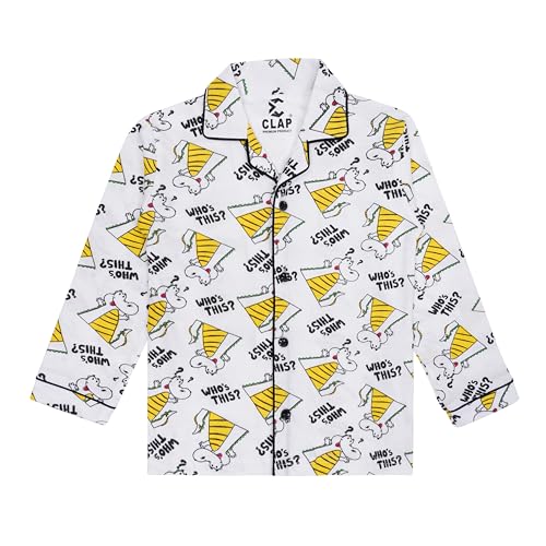 Image of CLAP Kids Cotton Printed Full Sleeves Night Suit