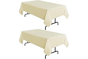 sancua Beige Rectangle Tablecloth, 60 x 102 inch