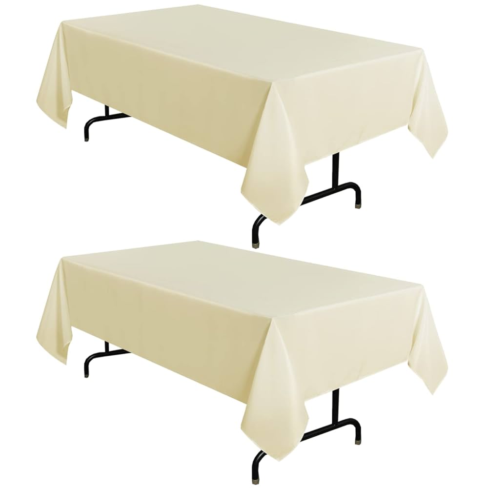 BL★60冊 Amazon.com: sancua 2 Pack Beige Tablecloth 60 x 84 Inch