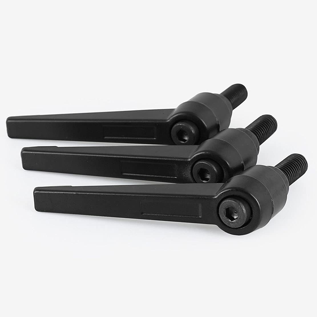 4 leve di serraggio M6 in acciaio inox, filettatura esterna regolabile, impugnatura per macchina, leva di serraggio con filettatura esterna (50 mm)