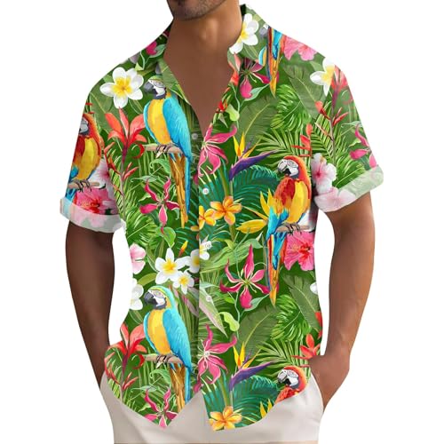 chemise homme été Chemise Homme Bleu Ciel Blanche Manches Courtes Manche Courte Chemisette Grande Taille Annee 80 En Soie Masculine Rouge Et Verte A Rabat...