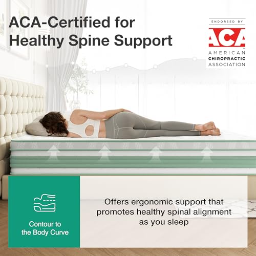 Image of Novilla King Size Mattress 14 Inch, Hybrid Mattress in a Box|Gel Memory Foam & Individual Pocket Springs, Medium Firm, Motion Isolation, Cool Sleep & Pressure Relief, CertiPUR-US