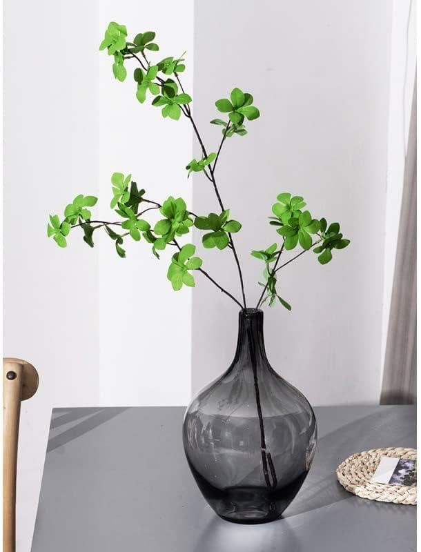 Miniatura 5 de Jarrón de cristal pequeño, jarrón de vidrio negro para decoración moderna de habitación, jarrón redondo de vidrio para decoración de mesa de