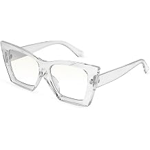 Sumato Vintage Square Cat Eye Sunglasses for Women, Trendy Oversized Cateye Big Frame Retro Sunglasses