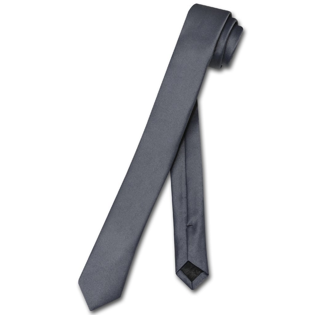 Vesuvio Napoli Narrow NeckTie Extra Skinny CHARCOAL GREY Men's 1.5