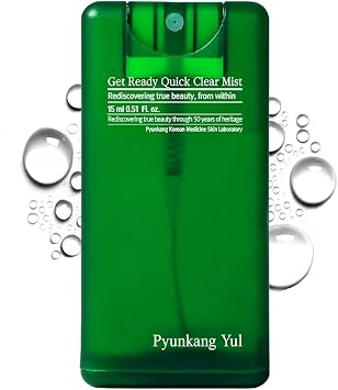 Pyunkang Yul PKY Ultimate Get Ready Quick Clear Mist for Sensitive Skin, Intensely Calms & Soothes Redness with Cica & Tea Tree, Compact size, Korean Skincare 0.51 Fl. oz, 15ml