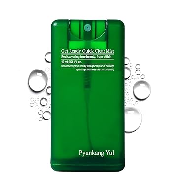 رذاذ Pyunkang Yul PKY Ultimate Get Ready Quick Clear للبشرة الحساسة، يهدئ ويخفف الاحمرار بشدة باستخدام Cica & Tea Tree، حجم صغير، للعناية بالبشرة الكورية 0.51 أونصة سائلة، 15 مل