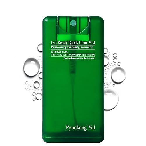 Pyunkang Yul PKY Ultimate Get Ready Quick Clear Mist for Sensitive Skin, Intensely Calms & Soothes Redness with Cica & Tea Tree, Compact size, Korean Skincare (0.51 Fl. oz, 15ml)