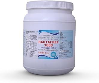 1000 Water Purification Tablets – Chlorine Tablets for Overhead & Underground Tanks | Purifies 1000 litres per Tablet | Kills Bacteria & Prevents Algae | 150 Units (Pack of 1)