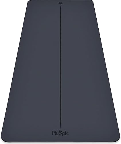 Plyopic. Alfombrilla de yoga Ultra-Grip Pro+, rendimiento antideslizante extremo, líneas de alineación, gruesa y cómoda, para todos los niveles y
