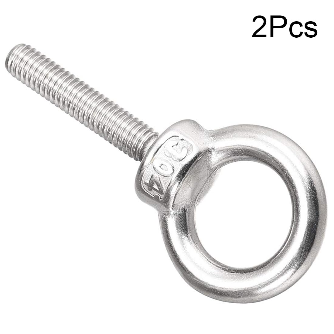TA-VIGOR 2Pcs M6 x 30mm Lifting Long Eye Bolt, 304 Stainless Steel Wall Expansion Anchor Bolts - Image 3