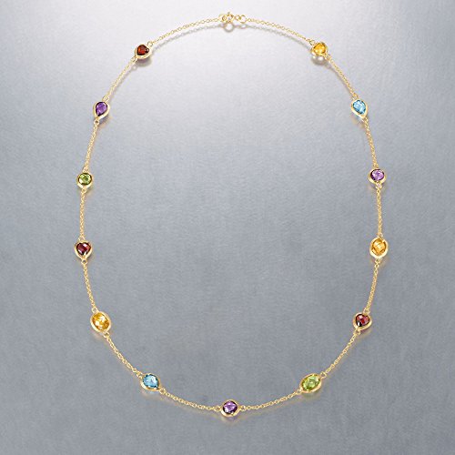 Ross-Simons 9.10 ct. t.w. Multi-Gemstone Station Necklace in 18kt Gold Over Sterling3