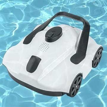 Aspirador De Piscina Sem Fio, Com Motor Duplo, Limpador Robótico De Piscina, Dura 130min, Carregamento Rápido De 3H, Estacionamento Automático, Para Piscinas Acima Do Solo De Fundo Plano