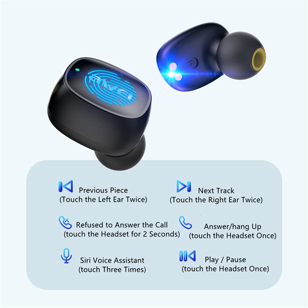 Prawdziwe bezprzewodowe słuchawki słuchawkowe HIFI Stereo Sound Bluetooth, słuchawki Bluetooth 5.0 w uchu z obudową ładowania, z redukcją szumów