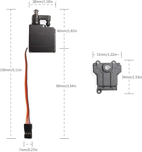 Miniatura 2 de Hosim 3-Wire Digital Servo Q901-ZJ04 de alta velocidad sin escobillas coche camión Q903 accesorios suministros