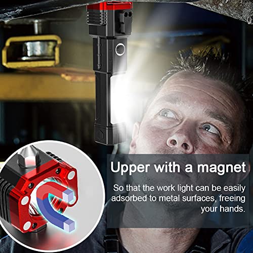 Chusui Lanterna LED portátil Multifuncional Luz de trabalho Power Bank Emergências Martelo de segura