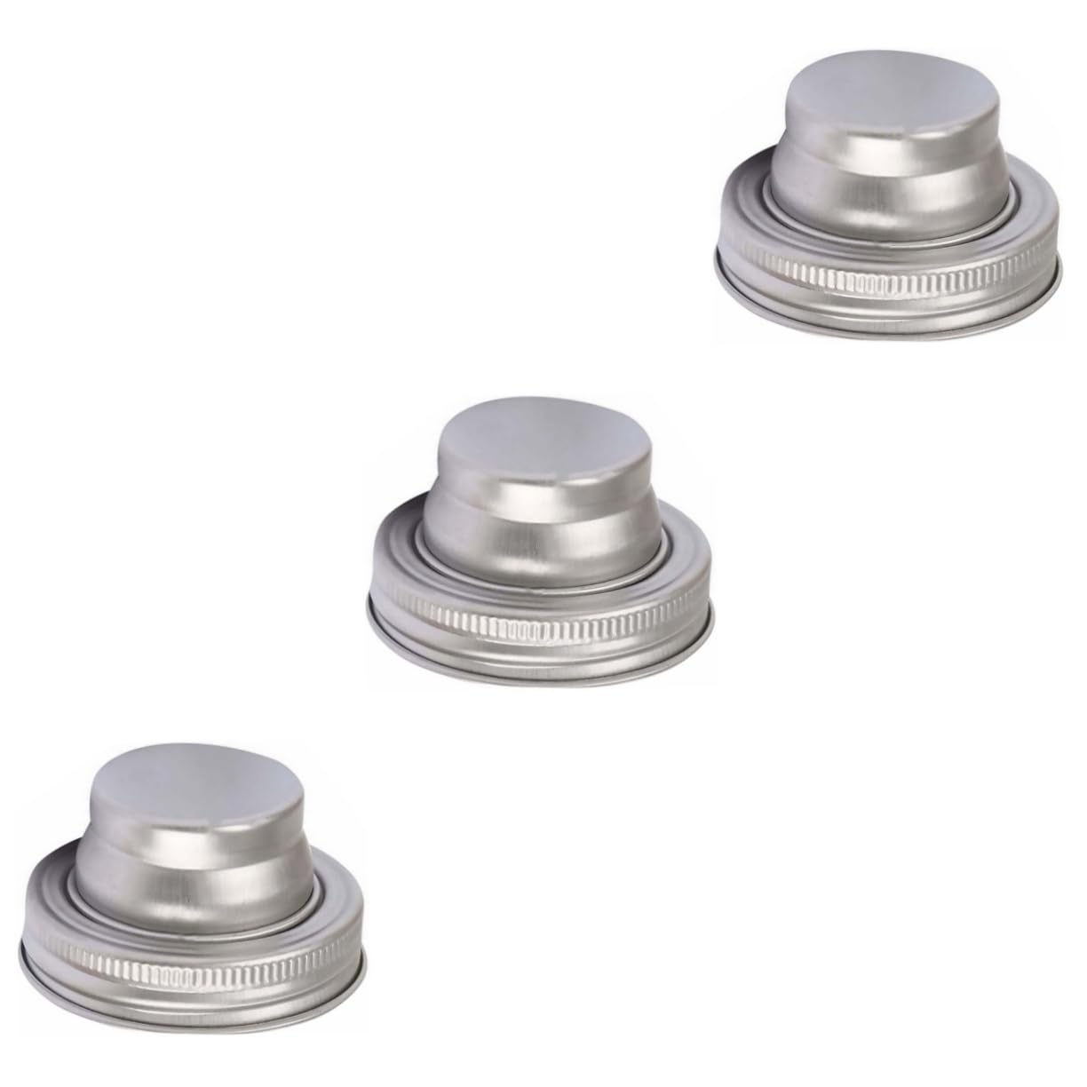 CIYODO 3 Pcs 304 Jar Shaker Lid Stainless Steel Pepper Shaker Lid for Cocktail Mixers