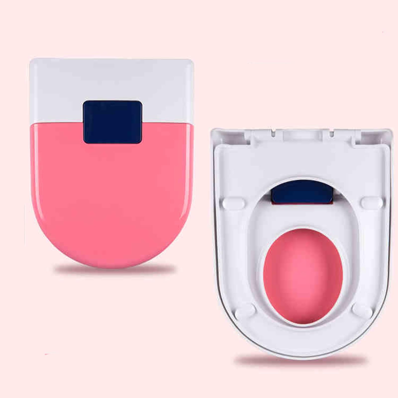 IBOWZ Tapa de WC Silla de bebé en Forma de D con Asiento Infantil Integrado, para IR al baño, 45 x 36 cm, Color Naranja