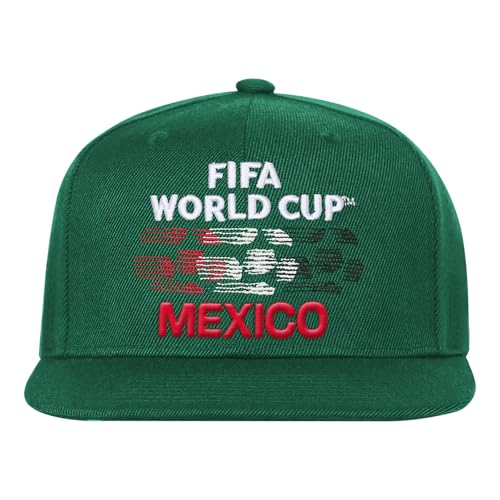 Outerstuff FIFA World Cup 2026 Country Flatbrim Snapback Baseball Cap Mexico One Size